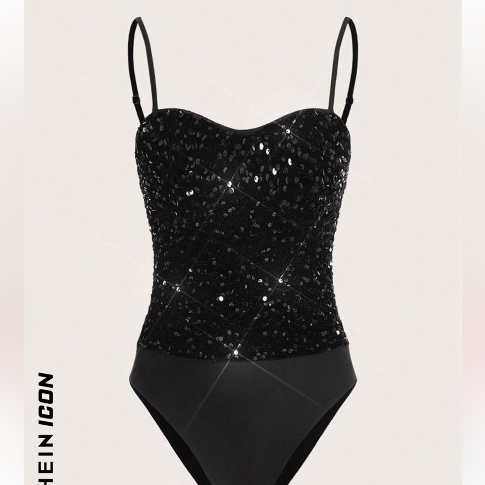 NWOT Sequin cami bodysuit